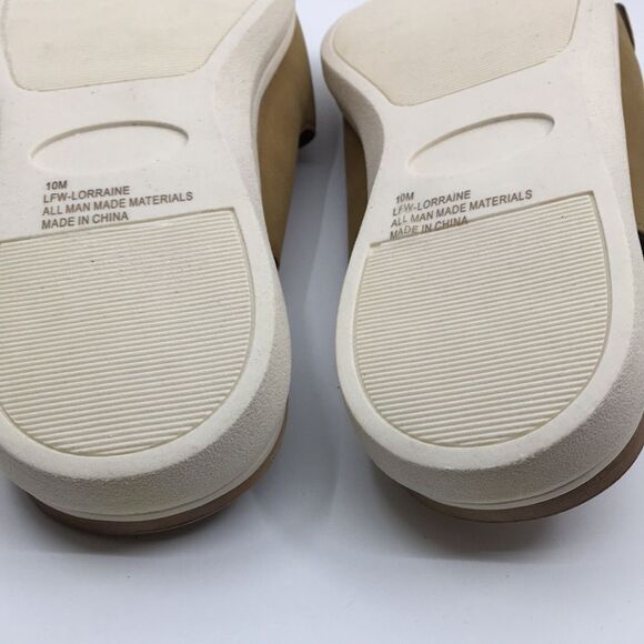 NIB London Fog Women's Cognac Nubuck Lorraine Double Strap Sandals - 10M - Picture 14 of 16